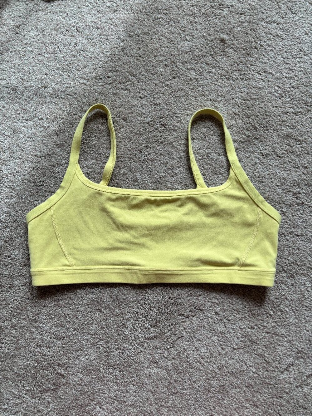 Athleta Square Neck Bras L D-DD+ YELLOW  EUC